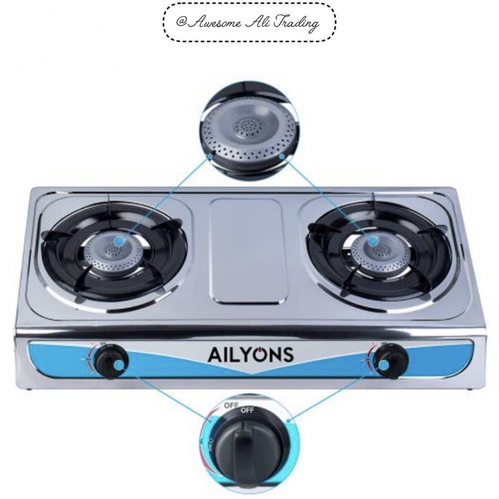 Gas stove 2 plate