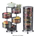 Vegetable Rack Movable Rotating 4 & 5 Layer