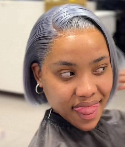 Grey Bob Wig 8 inch