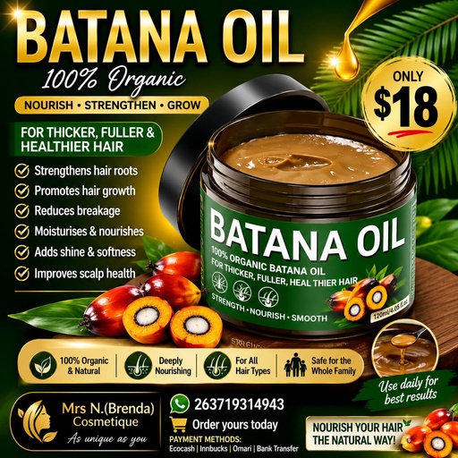 [BRENDA-ORGANIC-BATANA-120ML] 100% Organic Batana Oil 120ml