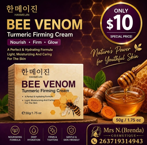 [BRENDA-HANMEIJIN-BEE-VENOM-50G] Hanmeijin Bee Venom Turmeric Firming Cream 50g
